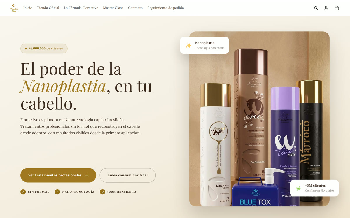 Tienda de Floractive Chile en producción